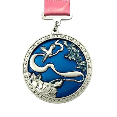 Αγορά Ματ Σίλβερ 10K Εικονικό Run Challenge Τελειωτής μετάλλιο / όμορφα κατασκευασμένο μετάλλιο ηλεκτρονική κατασκευή