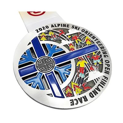 3 ′′ 76mm Ζινκ Σύνθετο Χειμερινό Σκι Μεταλλικό Χριστούγεννα τρέξιμο μετάλλια Βραβείο αγώνα σκι