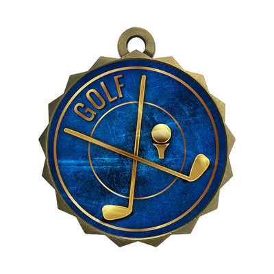 2.75 ′′ Premium Zinc Alloy Custom Medallions Μενταγιόν Γκολφ Προσαρμοσμένο για γήπεδο γκολφ