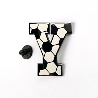 Προωθητικό σκληρό σμάλτο ποδόσφαιρο Sport Pin με καουτσούκ πίσω
