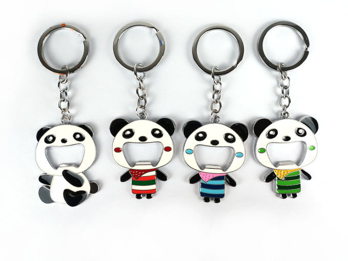 Personalized Soft Enamel Panda Bottle Opener Keychain – Adorable and Functional